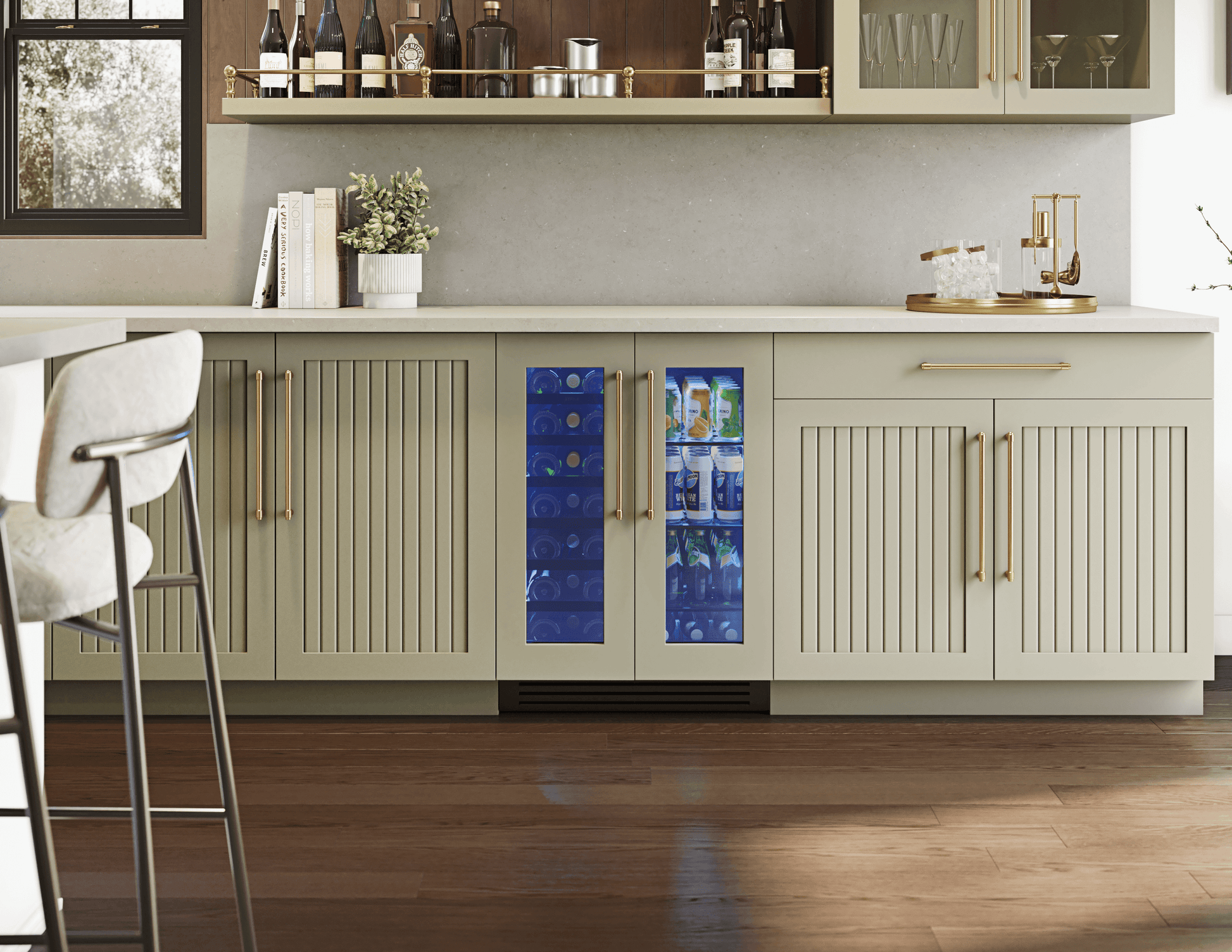 Zephyr PRWB24C32CPG Presrv Wine & Bev Cooler, 24In Uc, Panel Ready, French Door