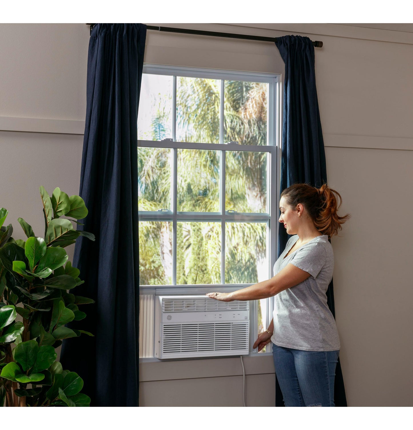 Ge Appliances AHEK14AC Ge® Energy Star® 14,000 Btu Smart Electronic Window Air Conditioner For Large Rooms Up To 700 Sq. Ft.