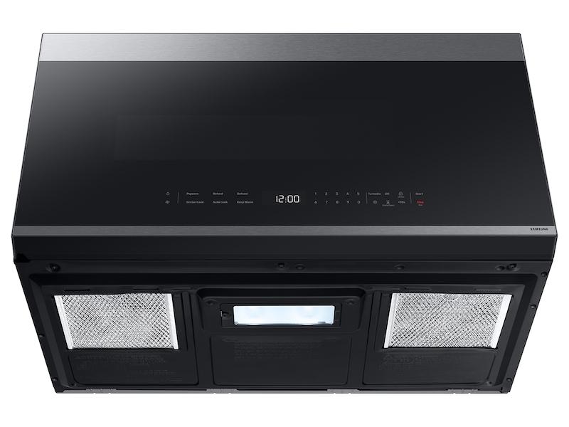 Samsung ME21DG6500SR Bespoke 2.1 Cu. Ft. Over-The-Range Microwave With Edge To Edge Glass Display In Fingerprint Resistant Stainless Steel