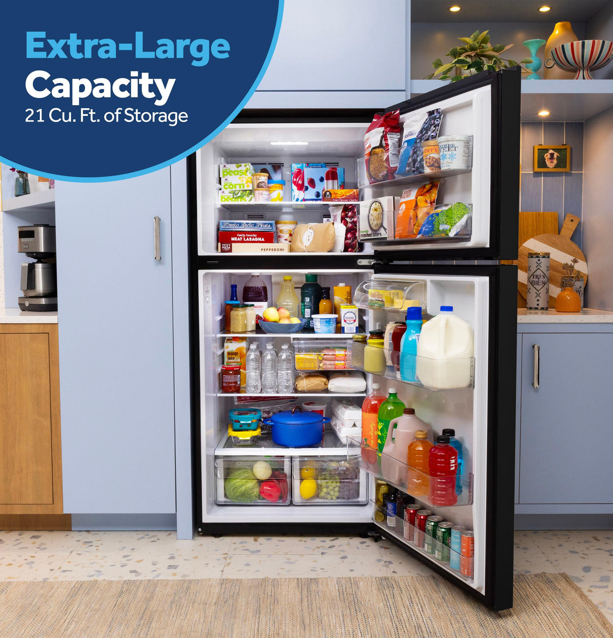 Ge Appliances GPS21KGZBB Ge® 21 Cu. Ft. Garage Ready Top-Freezer Refrigerator