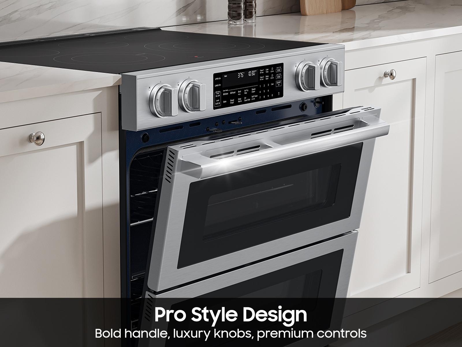 Samsung NSE90H63DRAA Bespoke Smart Slide-In Electric Range Flex Duo™ Oven Pro Style Design Dual True Convection