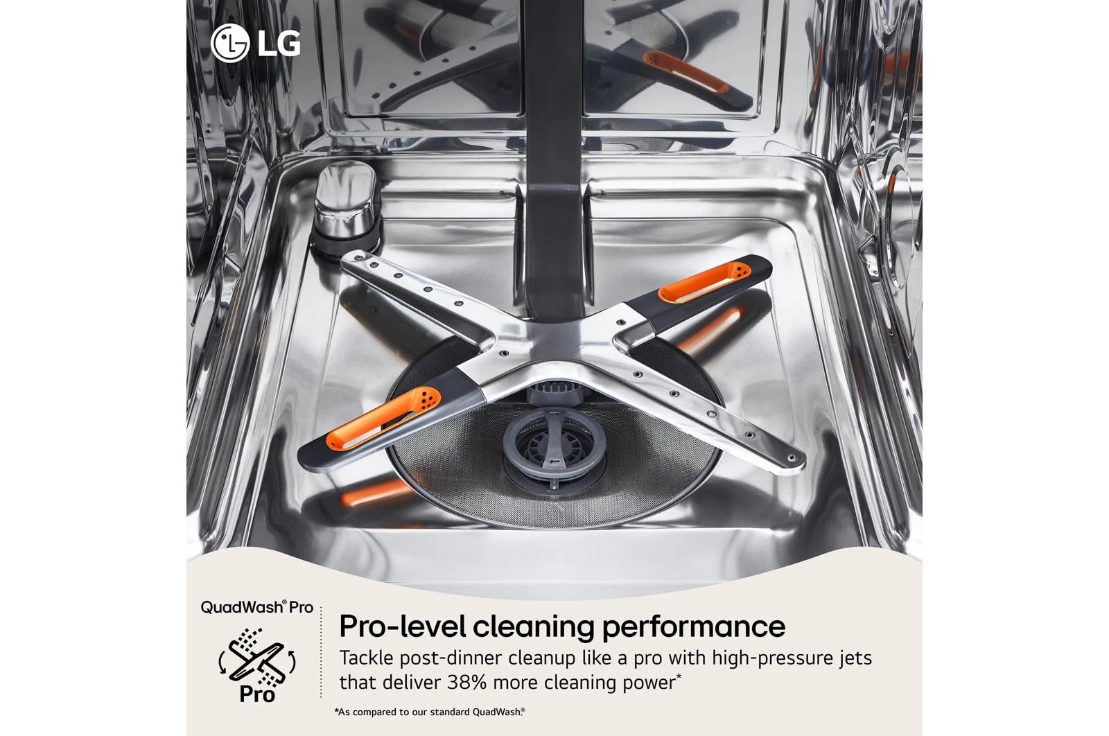 Lg LDNPM545S Smart Flushfit™ Top Control Dishwasher With 1-Hour Wash & Dry, Quadwash® Pro, And Dynamic Heat Dry™ W/Autovent Dry™