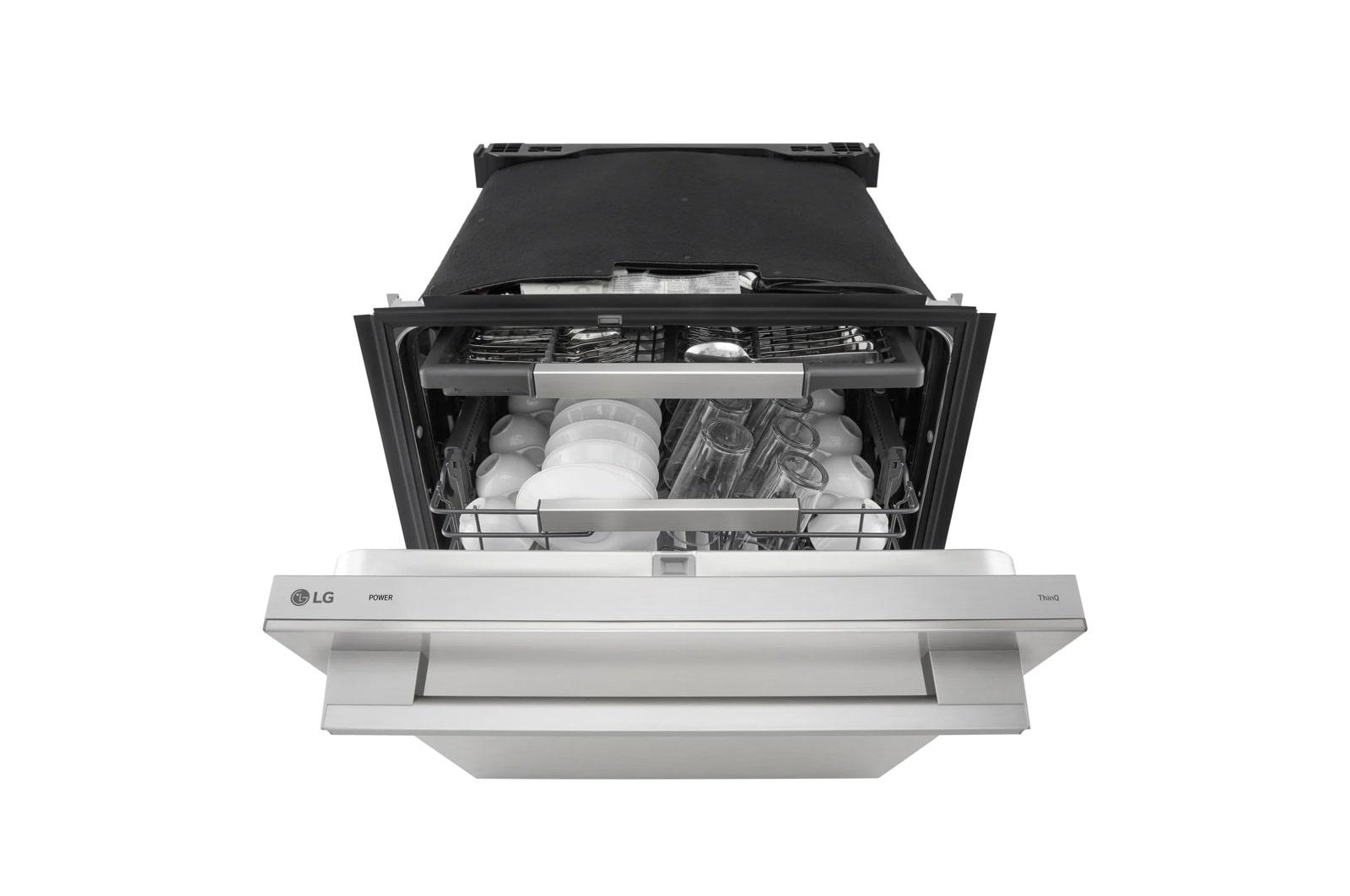 Lg LDNTH753S Smart Flushfit™ Top Control Dishwasher With 1-Hour Wash & Dry, Quadwash® Pro, Truesteam® And Dynamic Heat Dry™ W/Autovent Dry™