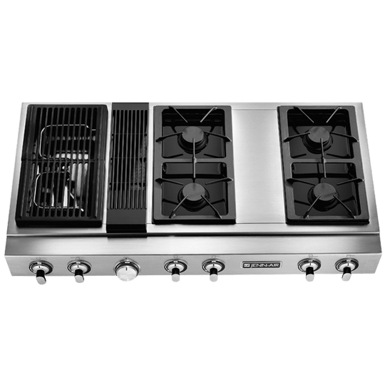 Jennair JGD8348CDP Pro-Style® Modular Gas Downdraft Rangetop, 48"