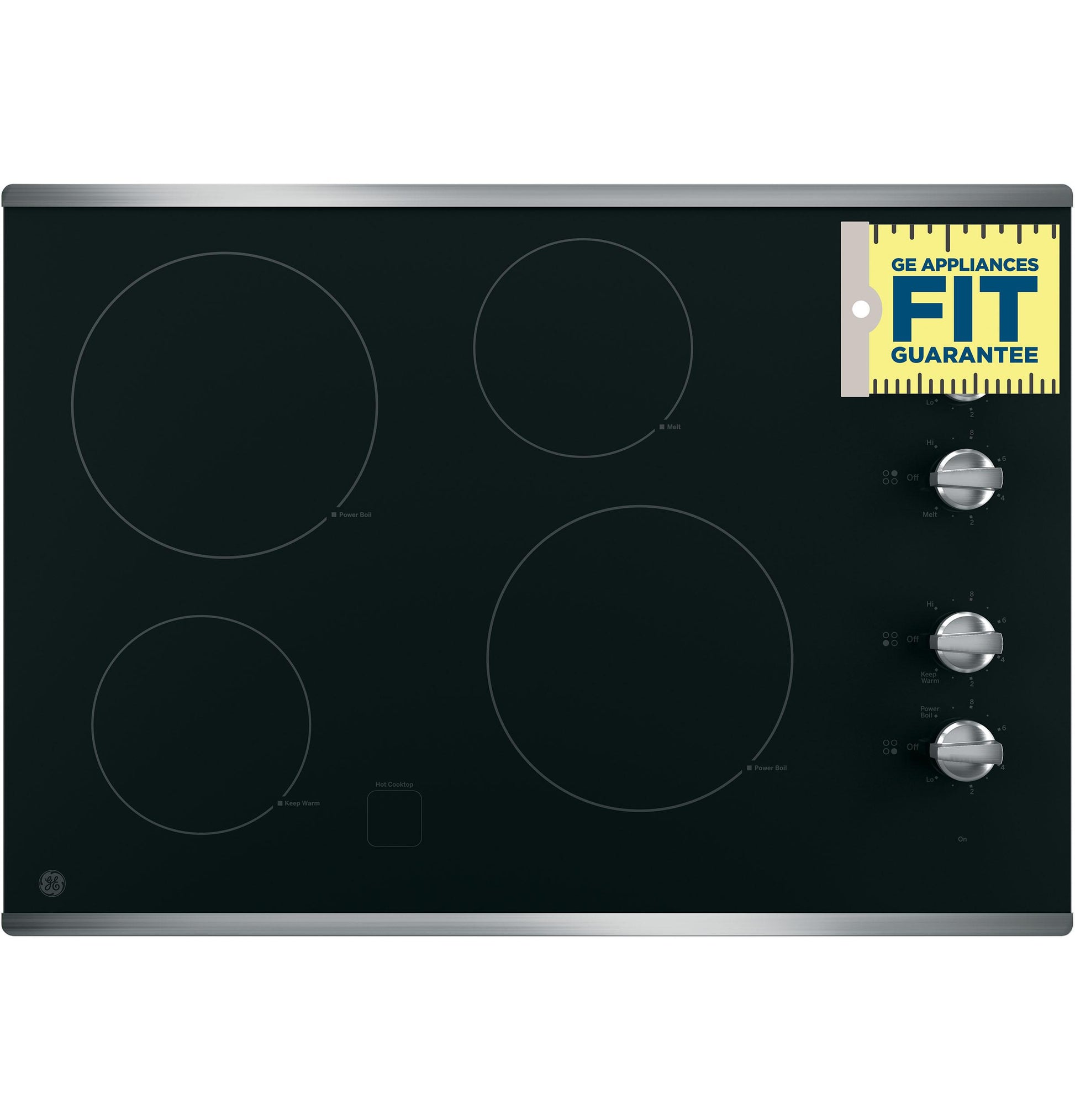 Ge Appliances JP3030SWSS Ge® 30" Built-In Knob Control Electric Cooktop