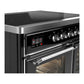 Ilve UMDIB40NR3BKC Ilve Umdib40Nr3Bkc Majestic Iii 40 Inch Induction Range With 6 Elements, 3.82 Cu. Ft. Total Oven Capacity (Triple Glass Door, Glossy Black, Chrome)