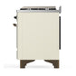 Ilve UM60FSQNR3AWB Ilve Um60Fsqnr3Awb Majestic Iii 60 Inch Dual Fuel Range With 7 Burners, Griddle And French Top, Dual Function Burner With Up To 25,000 Btu (Natural Gas, Solid Door, Antique White, Burnished)