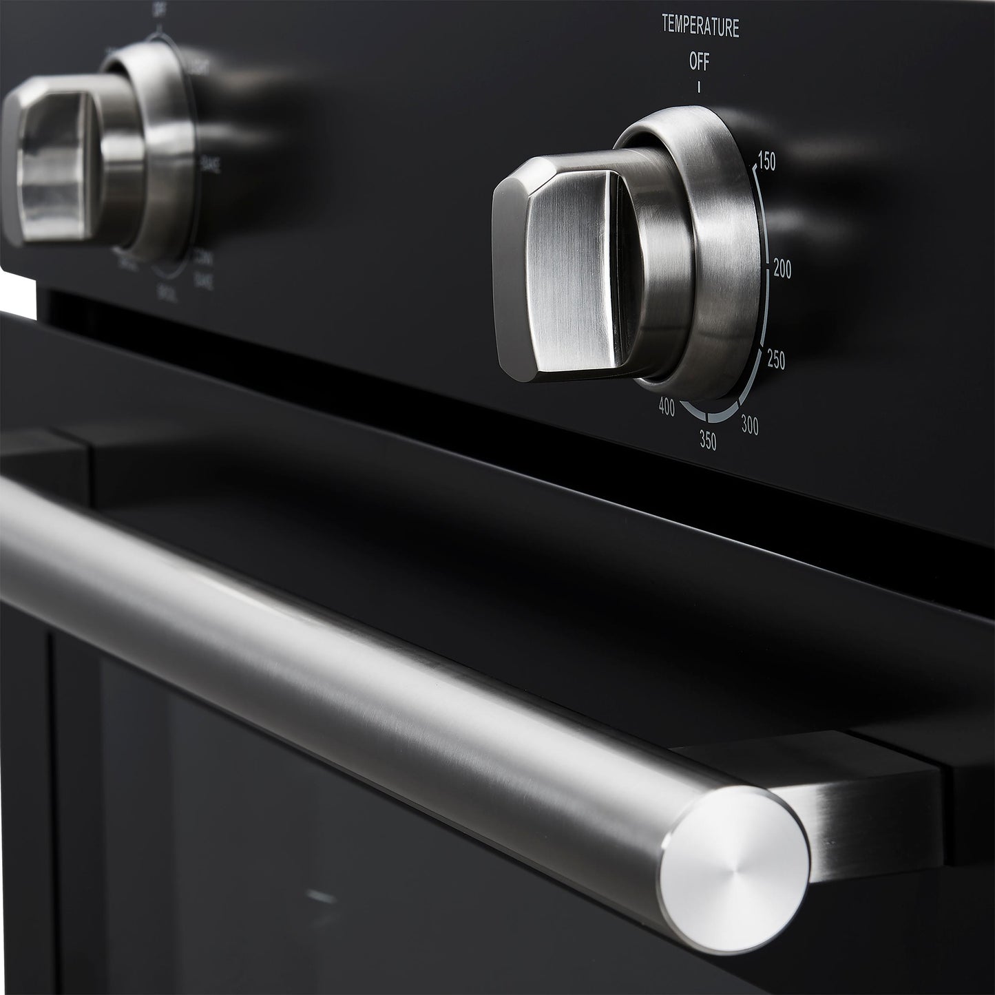 Forno FBOEL137030BLK Forno Vomero 30-Inch Wall Oven, Black, 5 Cu.Ft Capacity, 3550 Watts Convection, Mechanical Controls, Manuel Steam Clean