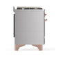 Ilve UMD40FNR3SSP Ilve Umd40Fnr3Ssp Majestic Iii 40 Inch Dual Fuel Range With 6 Burners And Griddle, Dual Function Burner Up To 25,000 Btu (Natural Gas, Triple Glass Door, Stainless Steel, Copper)
