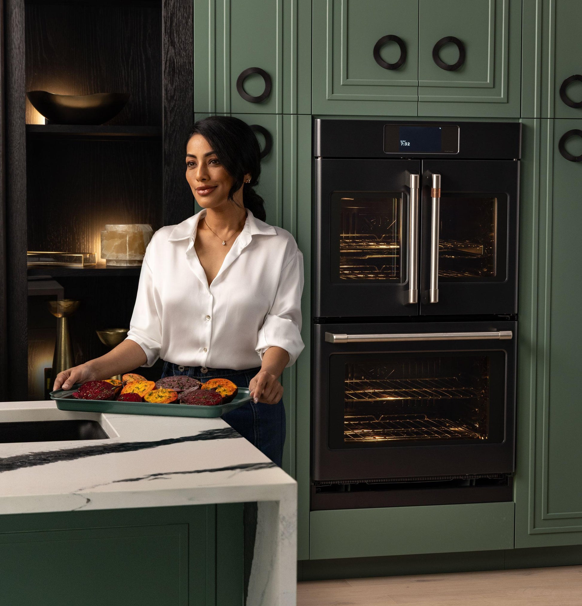 Cafe CTD90FP3ZD1 Café™ Professional Series 30" Smart Built-In Convection French-Door Double Wall Oven