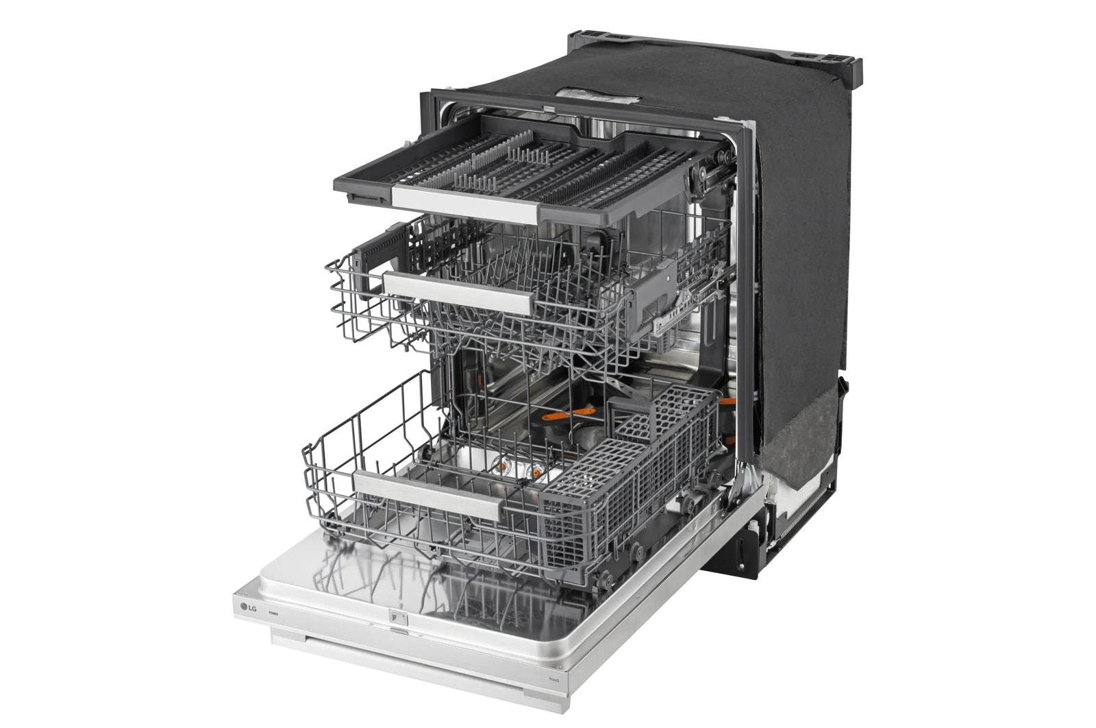 Lg LDNTH753S Smart Flushfit™ Top Control Dishwasher With 1-Hour Wash & Dry, Quadwash® Pro, Truesteam® And Dynamic Heat Dry™ W/Autovent Dry™