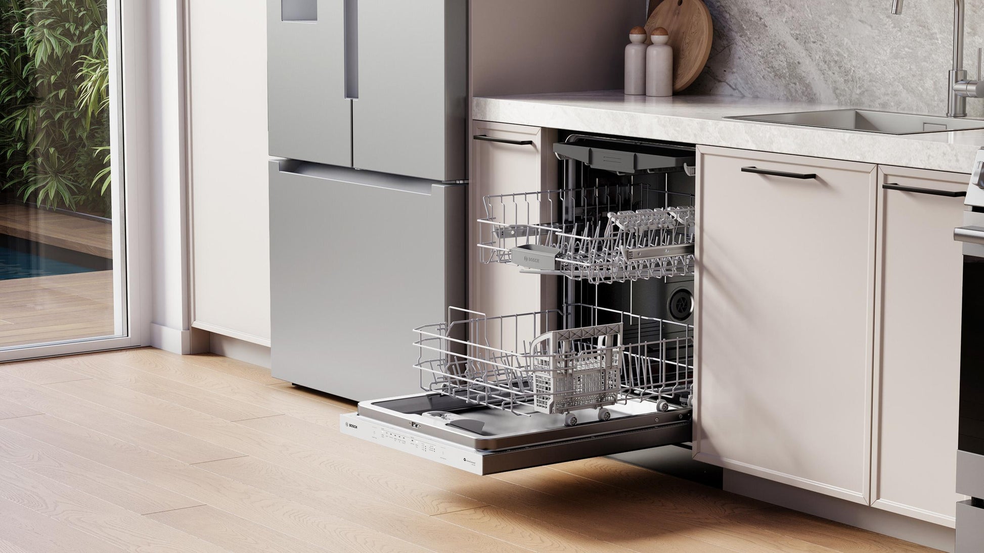 Bosch SHP53EM5N 300 Series, Built-Under Dishwasher, 24'', Brushed Steel Anti-Fingerprint
