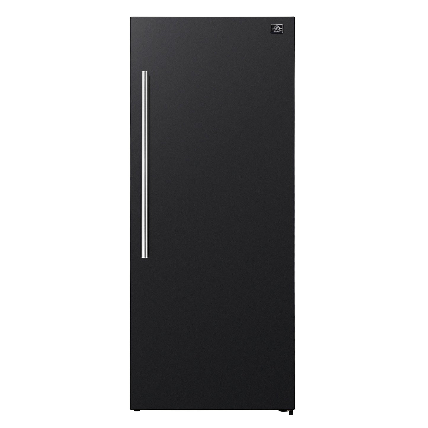 Forno FFFFD172228BLKRS Forno Maderno 28-Inch Convertible Freezer/Refrigerator In Black With Antique Brass Handle, 13.6 Cu.Ft. Right Swing