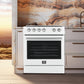 Forno FFSEL601230WHT Forno Leonardo Espresso 30-Inch White Electric Range, True Convection, Energy Efficient