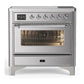 Ilve UMIB36NR3SSC Ilve Umib36Nr3Ssc Majestic Iii 36 Inch Induction Range With 6 Elements, 3.5 Cu. Ft. Total Oven Capacity (Triple Glass Door, Stainless Steel, Chrome)