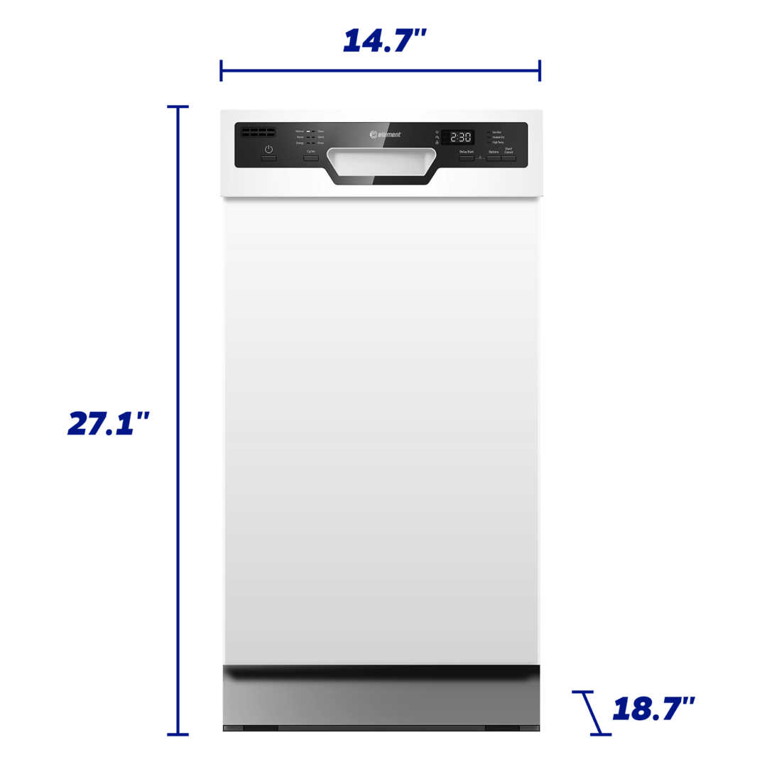 Element Appliance ENB6631PEBW Element 18" Front Control Built-In Dishwasher - White (Enb6631Pebw)