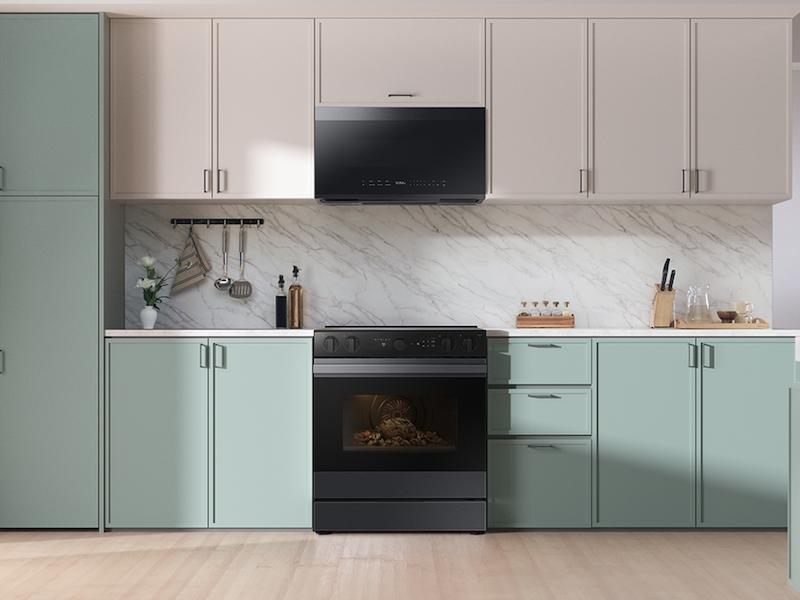 Samsung NSE6DG8500MT Bespoke 6.3 Cu. Ft. Smart Slide-In Electric Range With Air Sous Vide & Air Fry In Matte Black Steel