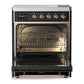 Ilve UMIB30QNR3BKP Ilve Umib30Qnr3Bkp Majestic Iii 30 Inch Induction Range With 4 Elements, 4 Cu. Ft. Oven Capacity (Solid Door, Glossy Black, Copper)
