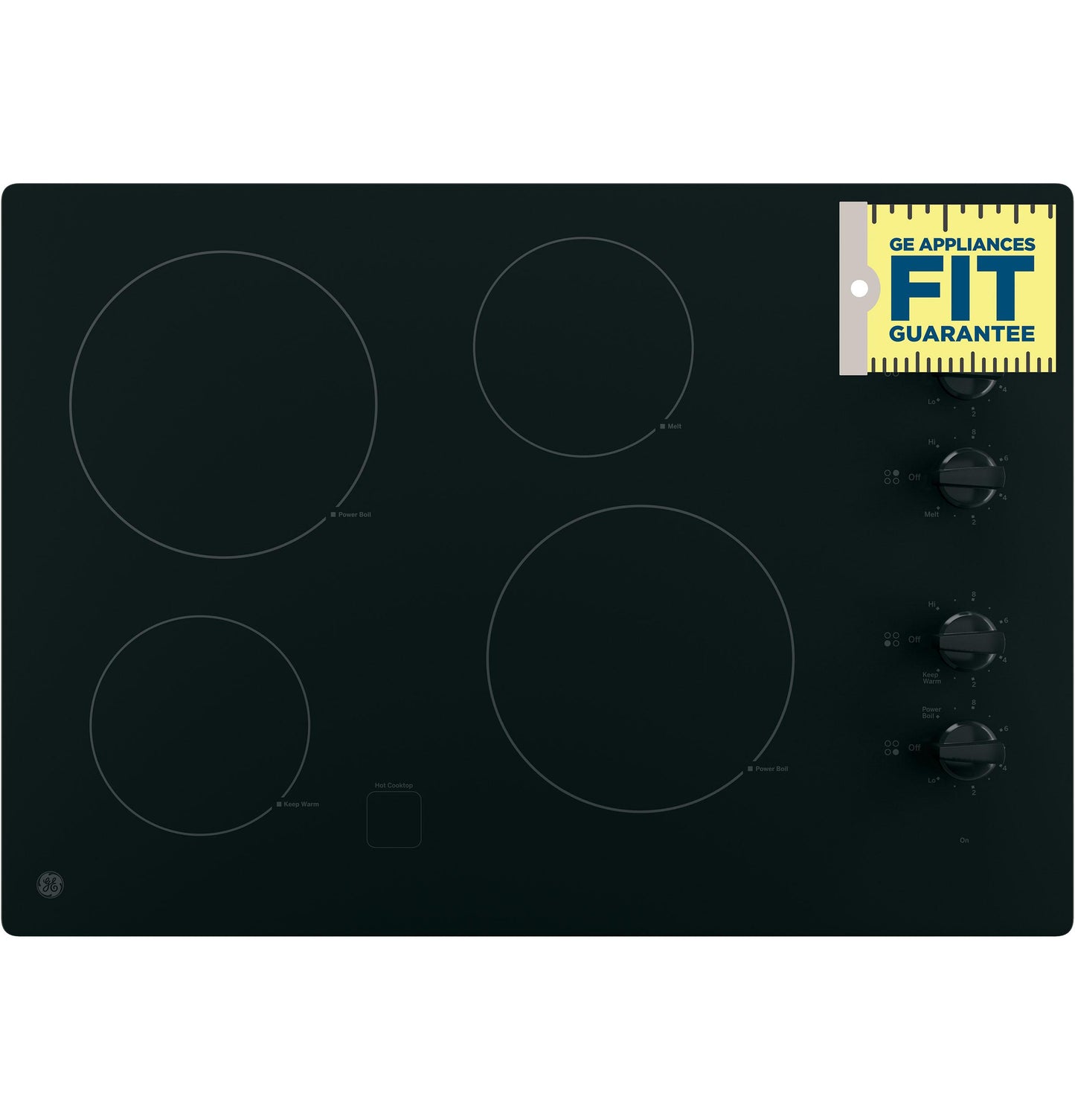 Ge Appliances JP3030DWBB Ge® 30" Built-In Knob Control Electric Cooktop