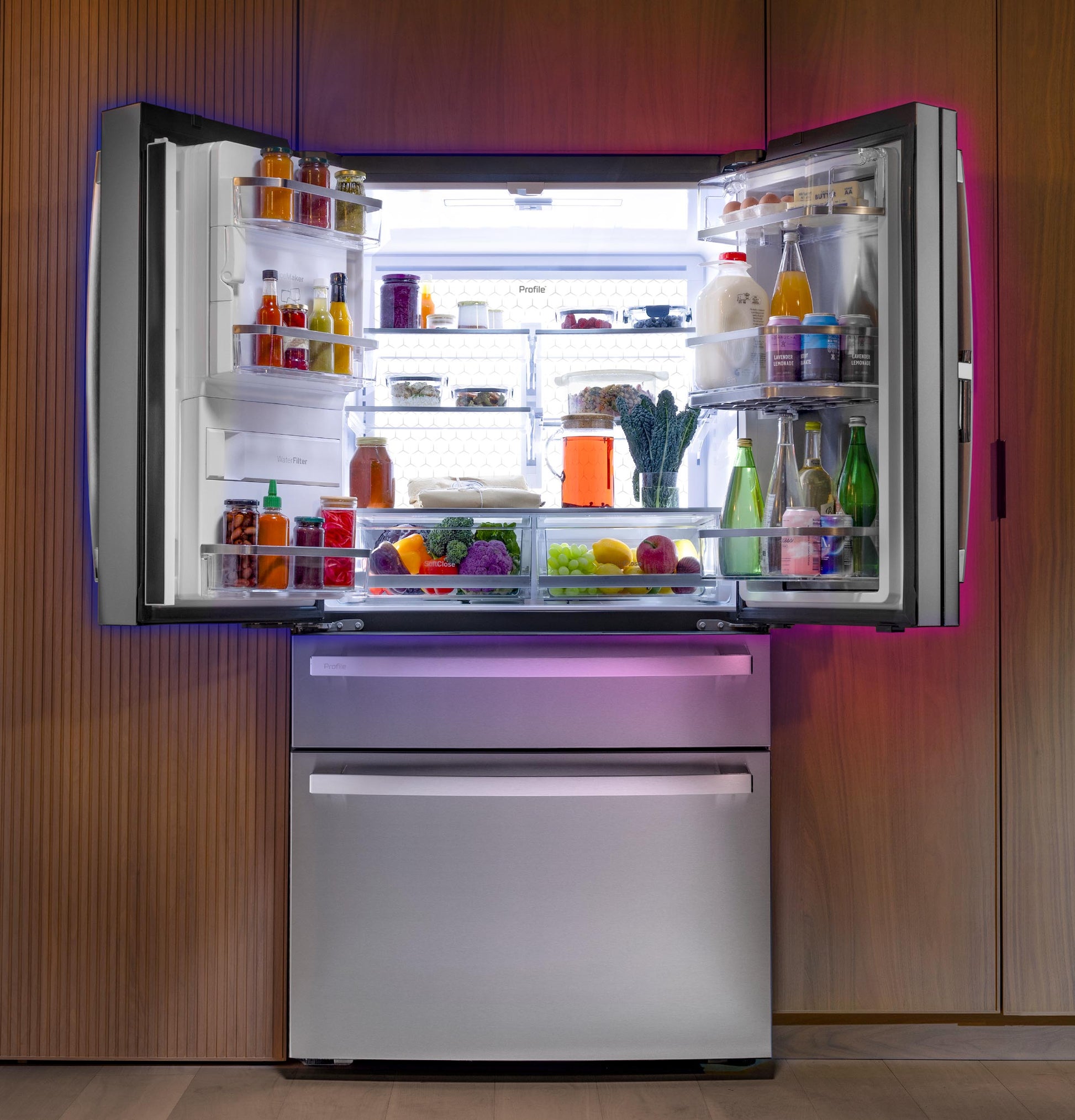 Ge Appliances PVD28HYYFS Ge Profile™ Energy Star® 27.9 Cu. Ft. Smart 4-Door French-Door Refrigerator With Kitchen Assistant™