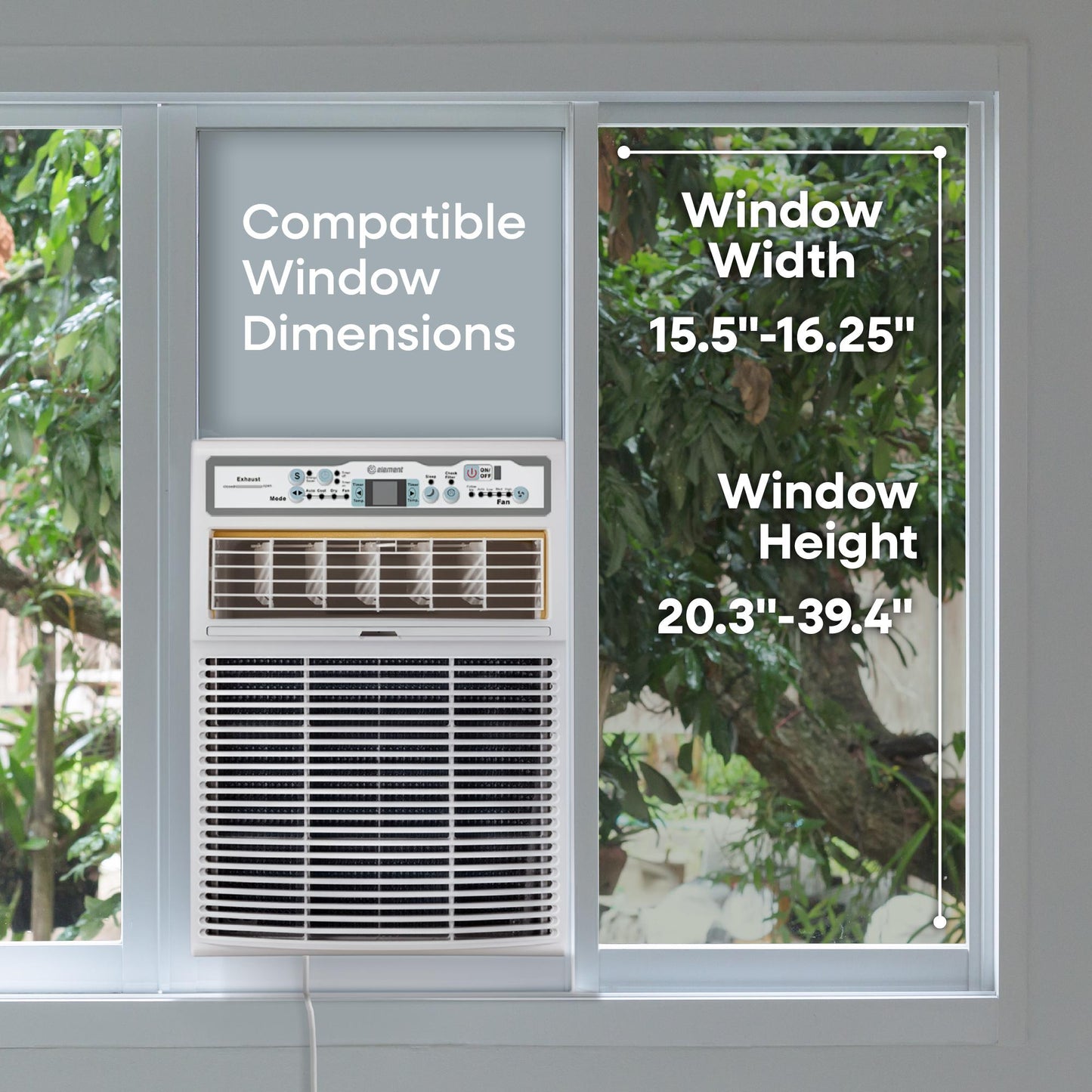 Element Appliance ESC10BE Element 10,000 Btu Window Casement Air Conditioner - White (Esc10Be)