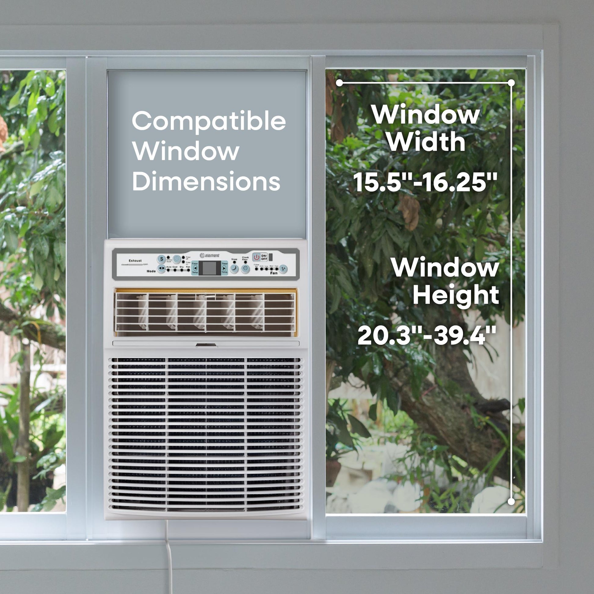 Element Appliance ESC10BE Element 10,000 Btu Window Casement Air Conditioner - White (Esc10Be)