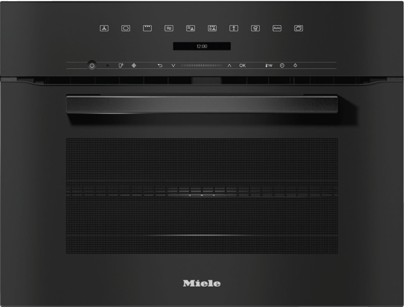 Miele H7240BMOB H 7240 Bm Am Obsidian Black - 24" Compact Speed Oven In A Perfectly Combinable Design With Automatic Programs And Combi Modes.