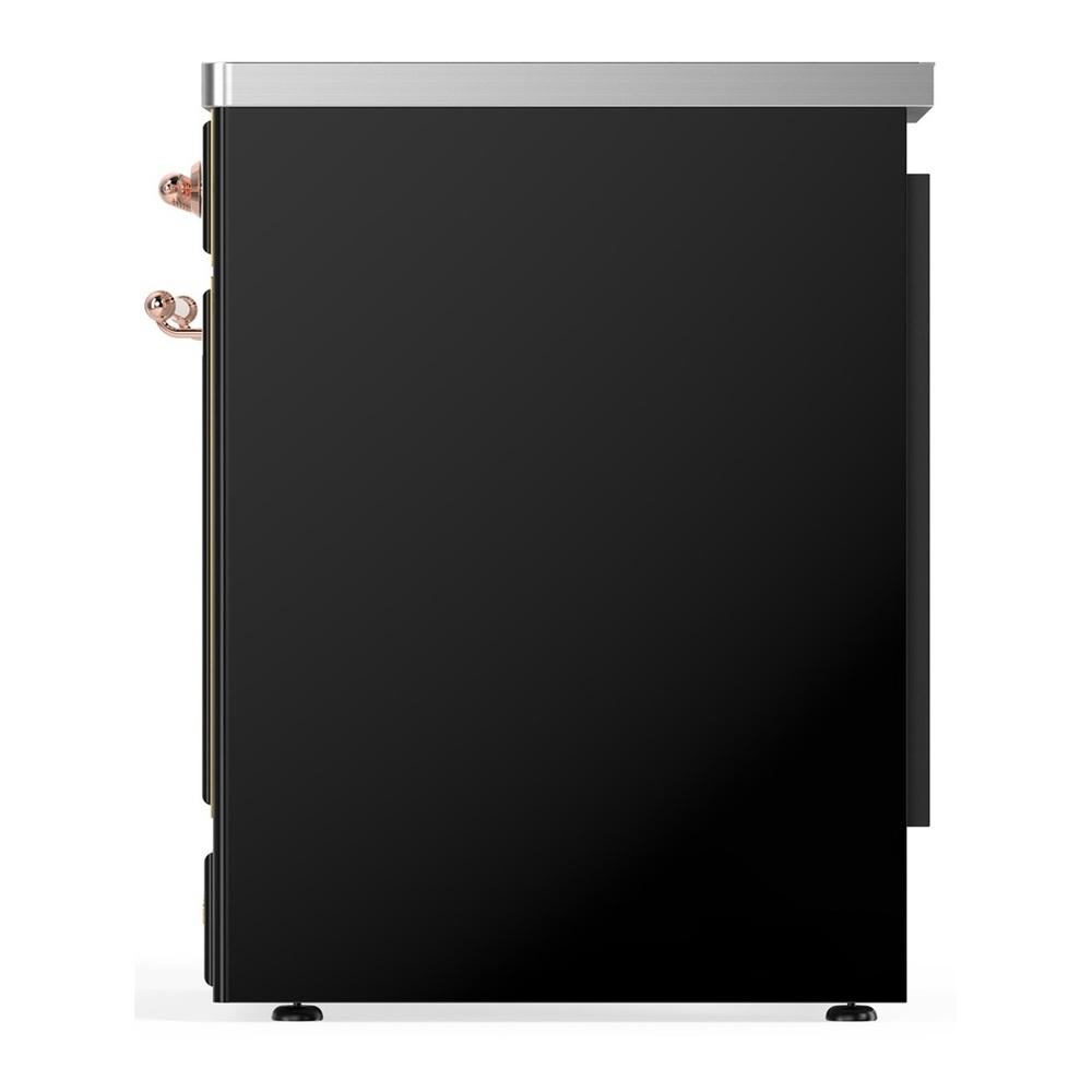 Ilve UMIB30QNR3BKP Ilve Umib30Qnr3Bkp Majestic Iii 30 Inch Induction Range With 4 Elements, 4 Cu. Ft. Oven Capacity (Solid Door, Glossy Black, Copper)
