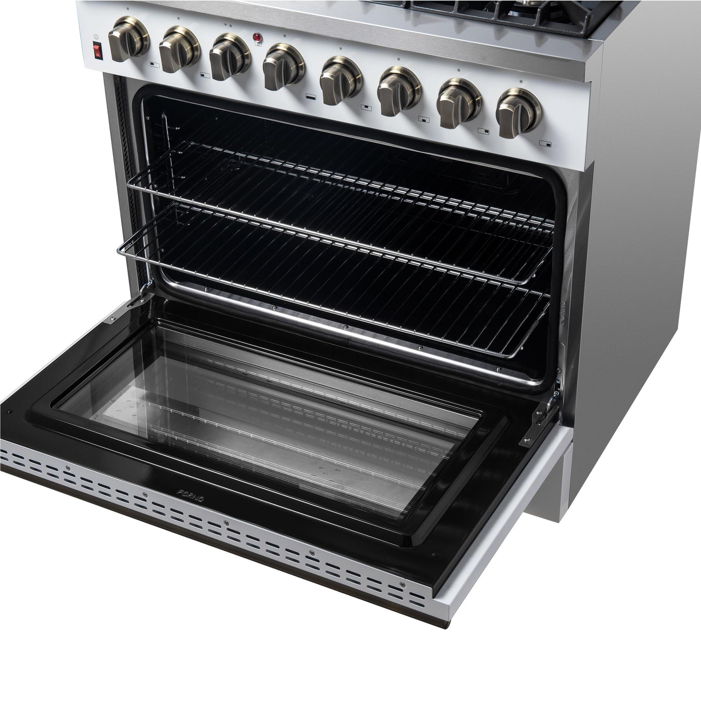 Forno FFSGS615636WHT Forno Galiano 36" Freestanding Dual Fuel Range In White