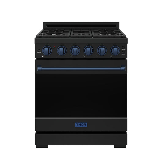 Thor Kitchen RSG30PBBLU 30 Inch Professional Gas With Precision Knob Control In Black/Blue