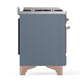 Ilve UM48FQNR3BGP Ilve Um48Fqnr3Bgp Majestic Iii 48 Inch Dual Fuel Range With 8 Burners And Griddle, Dual Function Burner Up To 25,000 Btu (Natural Gas, Solid Door, Blue Grey, Copper)
