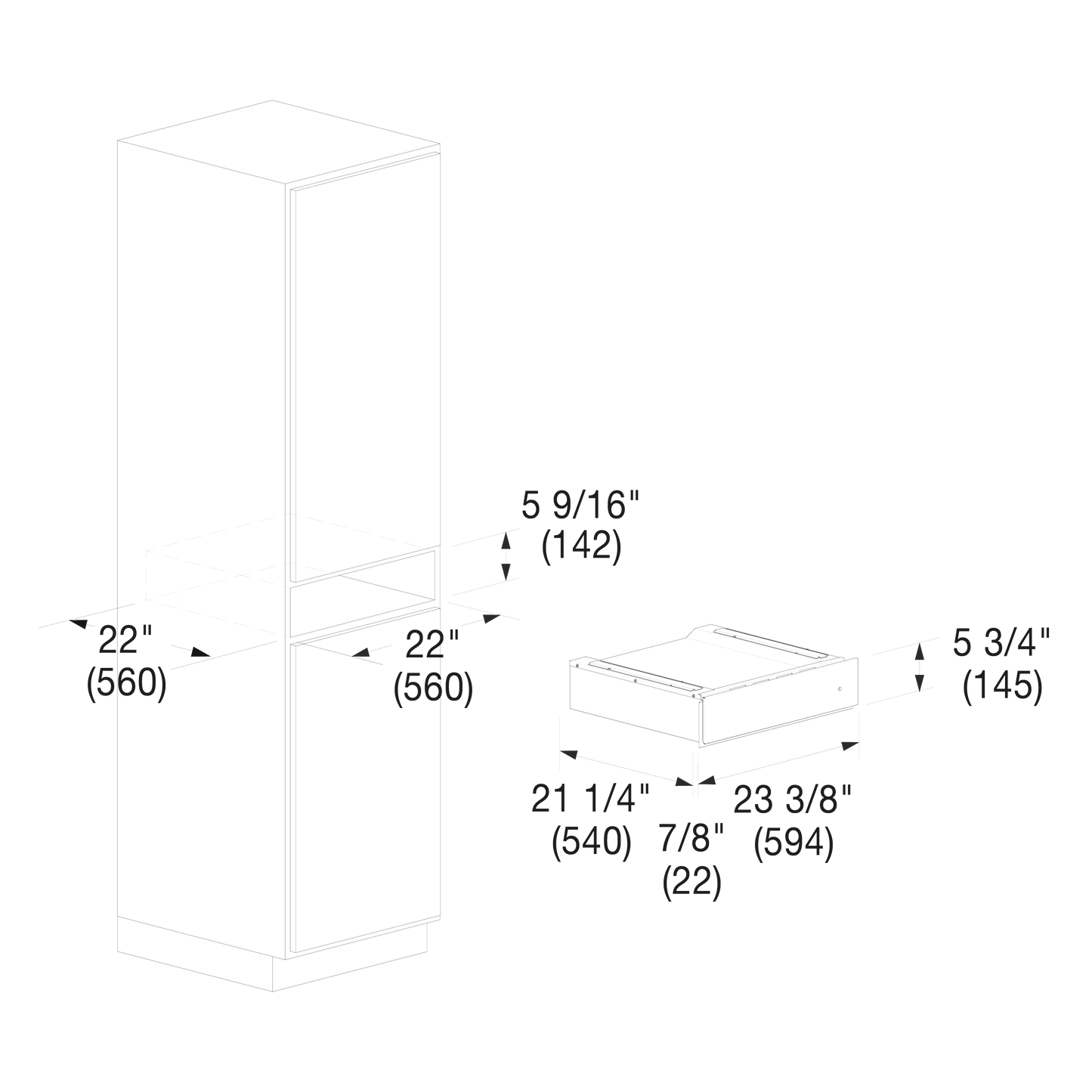 Fulgor Milano F4MWD24S1 24" Warming Drawer