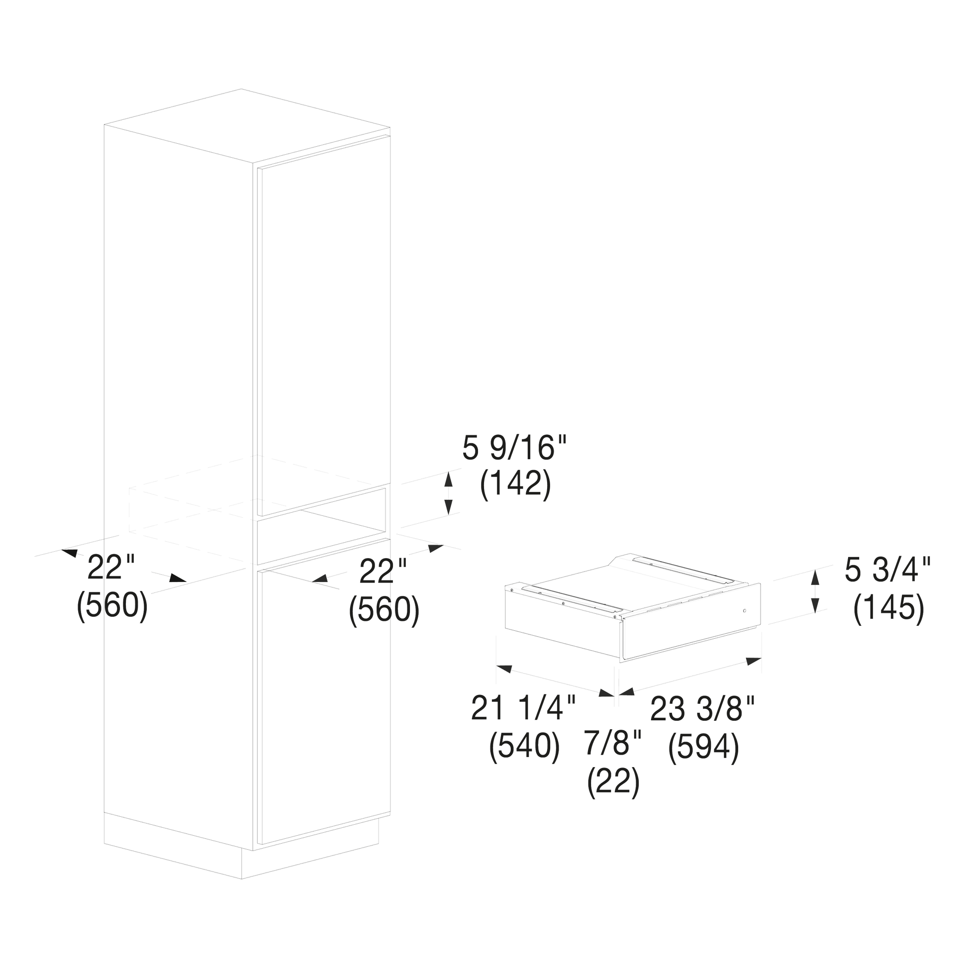 Fulgor Milano F4MWD24S1 24" Warming Drawer