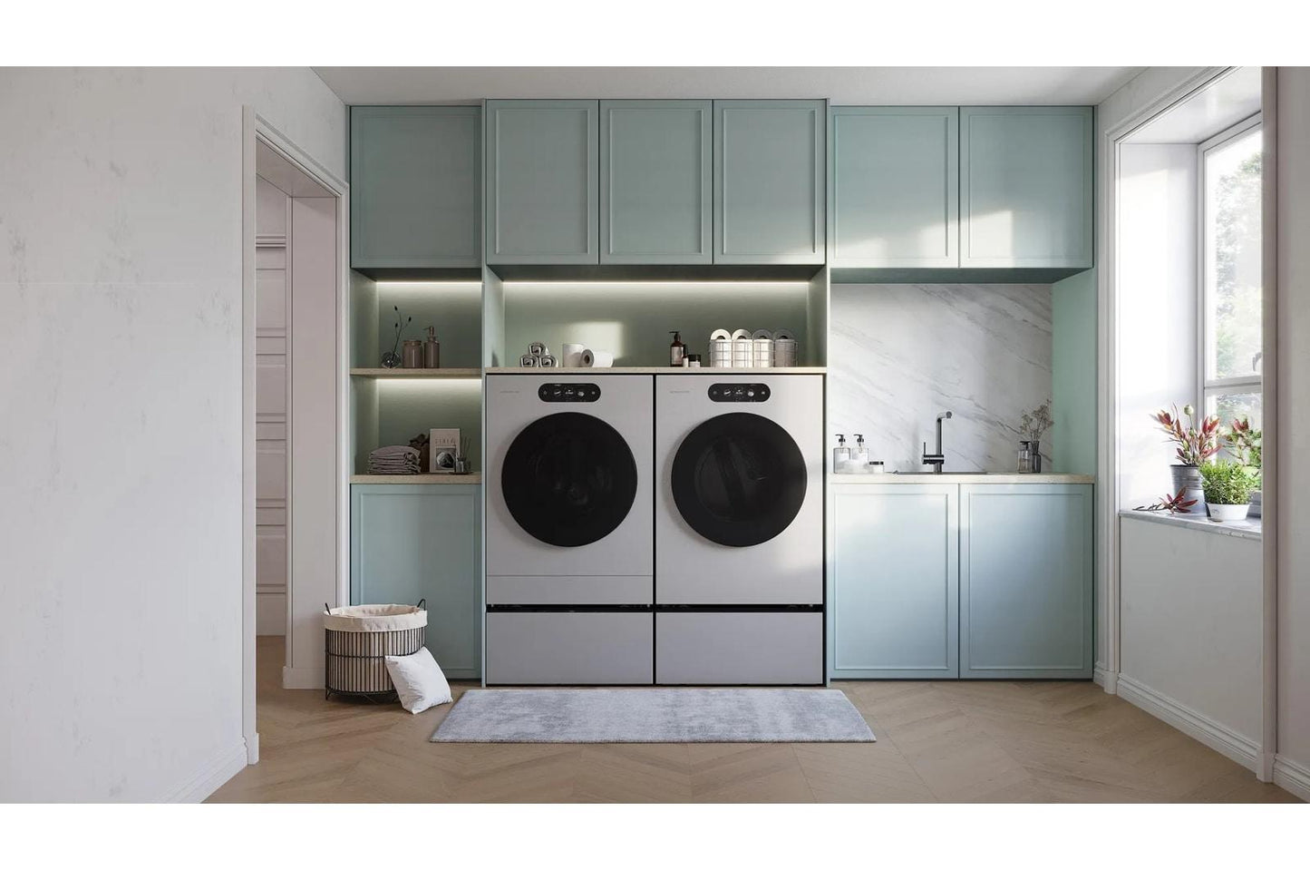 Lg WD405CS Lg Signature 1.0 Cu. Ft. 29" Sidekick™ Pedestal Washer, Lg Twinwash™ Compatible