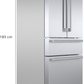 Bosch B36CL84SNS 800 Series, French Door Bottom Freezer, Multi Door, 36'', Brushed Steel (With Anti-Fingerprint)