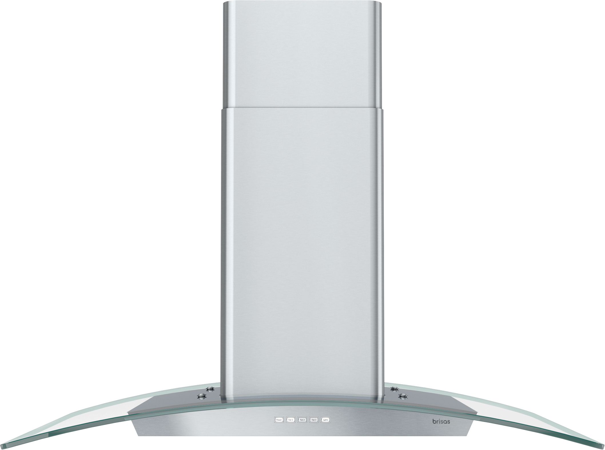 Zephyr BMLE36CG Brisas Curved Glass Island, 36