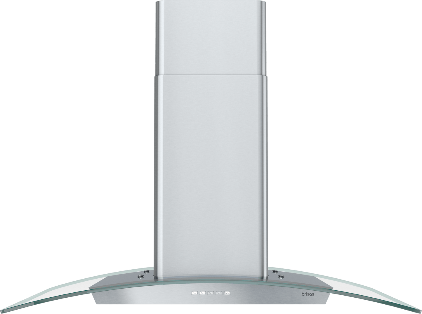 Zephyr BMLE36CG Brisas Curved Glass Island, 36" G, Act, Led