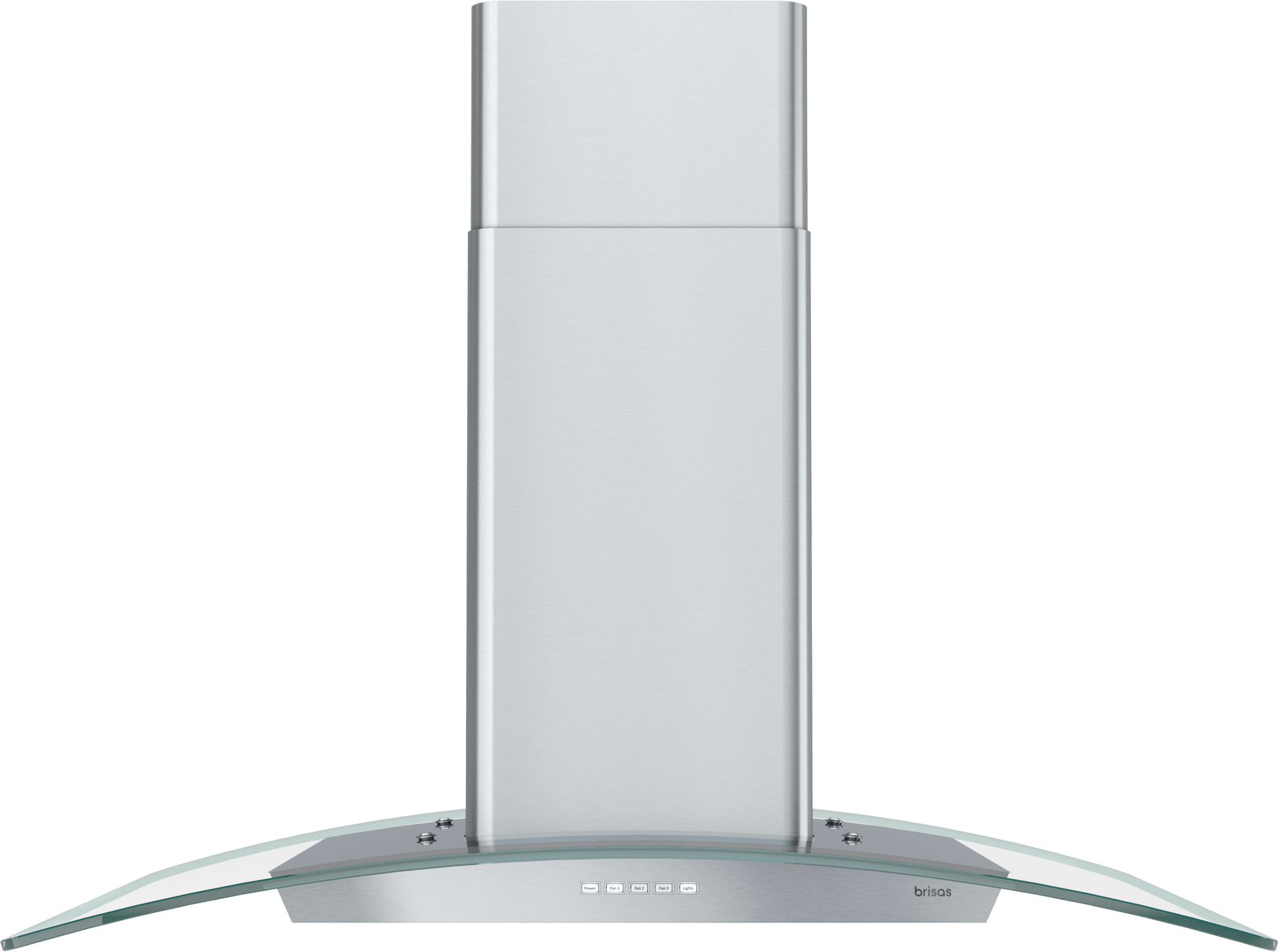 Zephyr BMLE36CG Brisas Curved Glass Island, 36" G, Act, Led