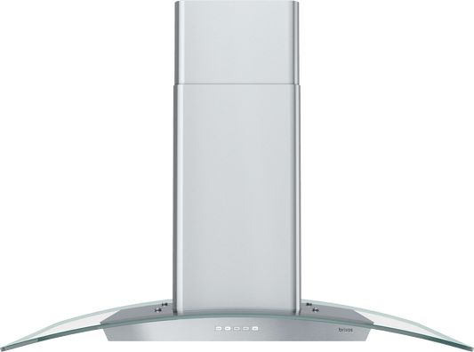 Zephyr BMLE36CG Brisas Curved Glass Island, 36" G, Act, Led