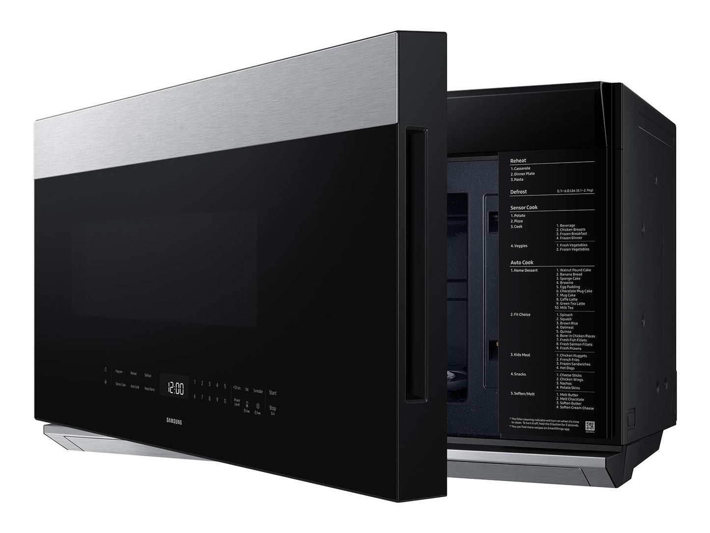 Samsung ME80H2160R Bespoke Over-The-Range Microwave Dualvent Technology Auto Connectivity 500 Cfm