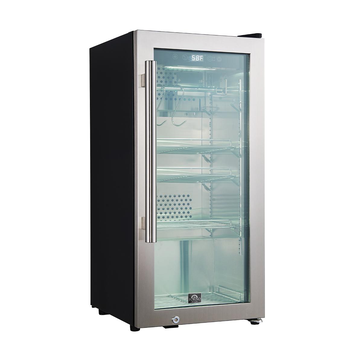 Forno FFSDA685716 Forno Asciutto 16-Inch Dry Aging Cabinet, Stainless Steel 304, 2.65 Cu.Ft, Led Lighting, Adjustable Shelves