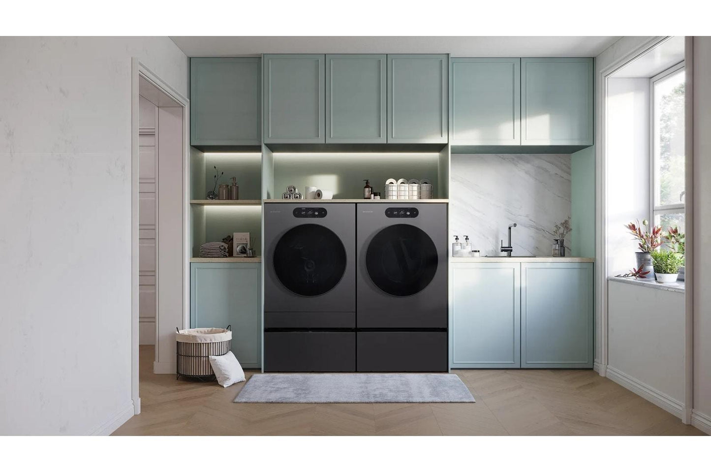 Lg WD405CB Lg Signature 1.0 Cu. Ft. 29 Inch Sidekick™ Pedestal Washer, Lg Twinwash™ Compatible