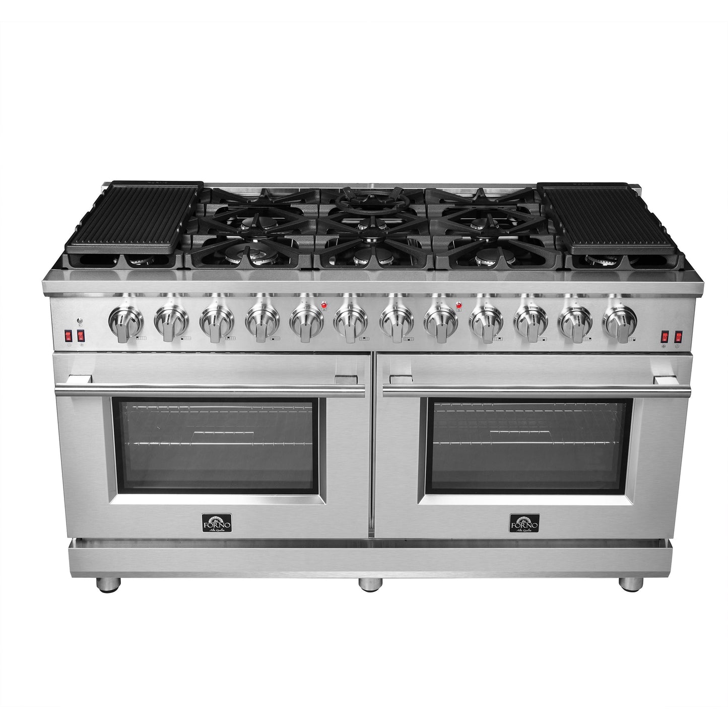 Forno FFSGS623960 Forno Massimo 60-Inch Freestanding Gas Range, 10 Burners, True Convection Oven