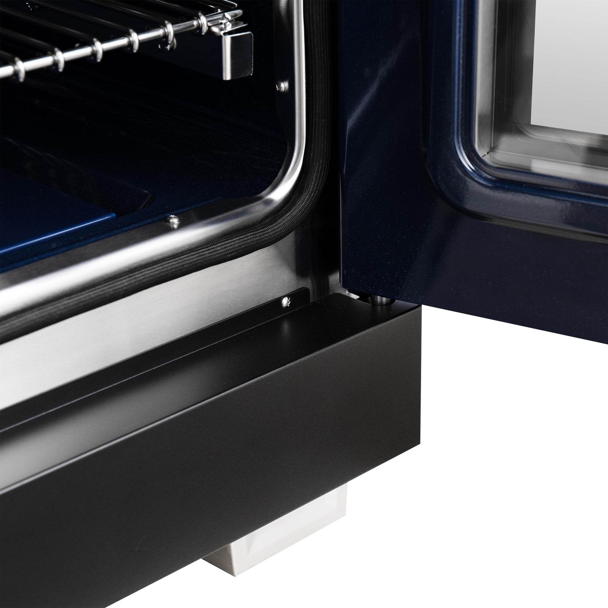 Forno FFSGS638736BLK Forno Capriasca 36 Inch Freestanding French Door Dual Fuel Range In Black With Antique Brass Accessories, 6 Burners, True Convection Oven