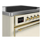 Ilve UMIB36QNR3AWG Ilve Umib36Qnr3Awg Majestic Iii 36 Inch Induction Range With 6 Elements, 3.5 Cu. Ft. Total Oven Capacity (Solid Door, Antique White, Brass)