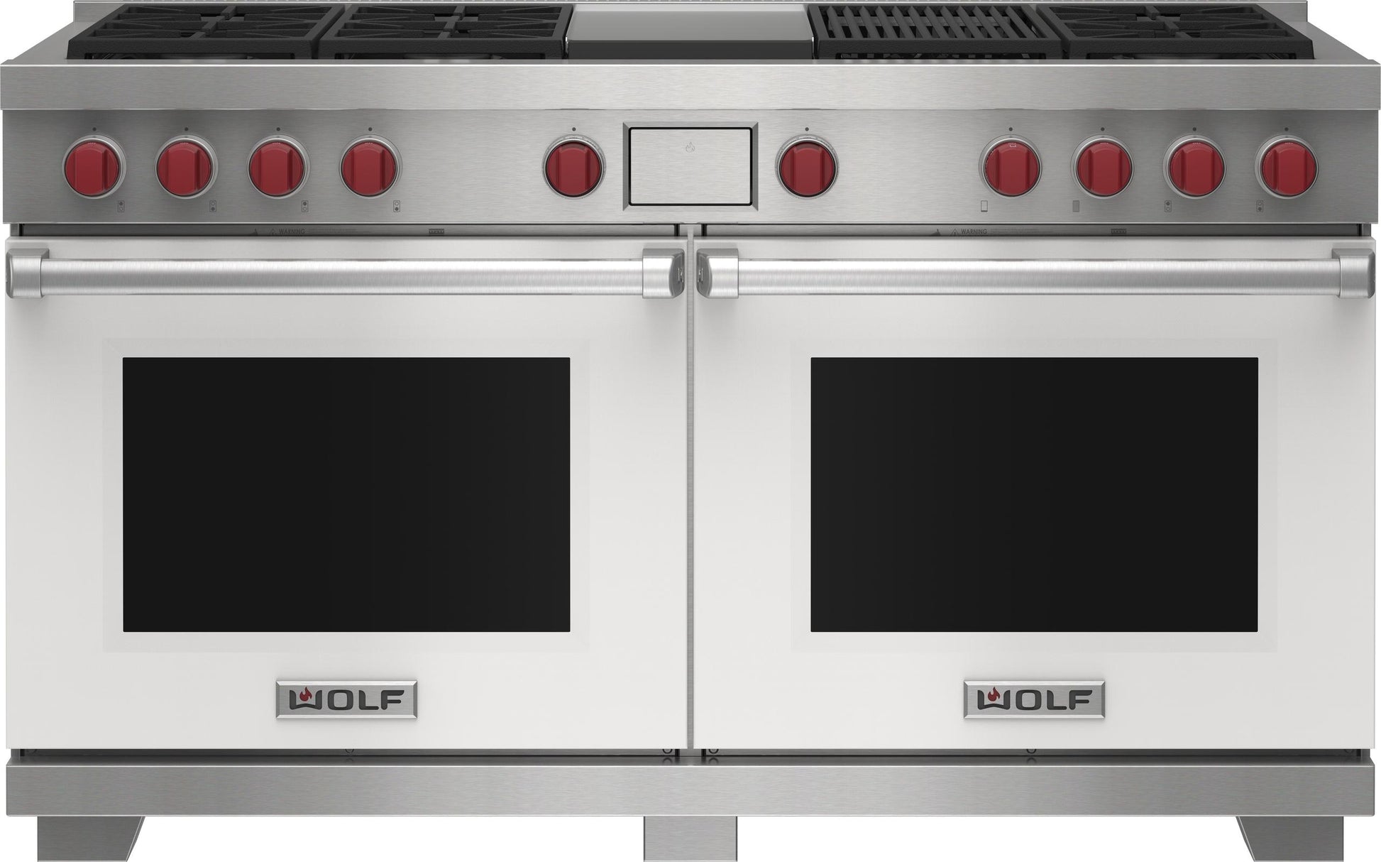 Wolf DF60650CGBKP 60" Dual Fuel Range - 6 Burners, Infrared Charbroiler And Infrared Griddle