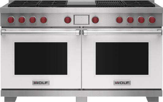 Wolf DF60650CGWHP 60" Dual Fuel Range - 6 Burners, Infrared Charbroiler And Infrared Griddle