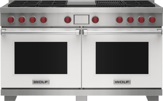 Wolf DF60650CGWHP 60" Dual Fuel Range - 6 Burners, Infrared Charbroiler And Infrared Griddle