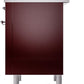 Ilve UPI366NMPBUC Nostalgie Ii 36 Inch Electric Freestanding Range In Burgundy With Chrome Trim