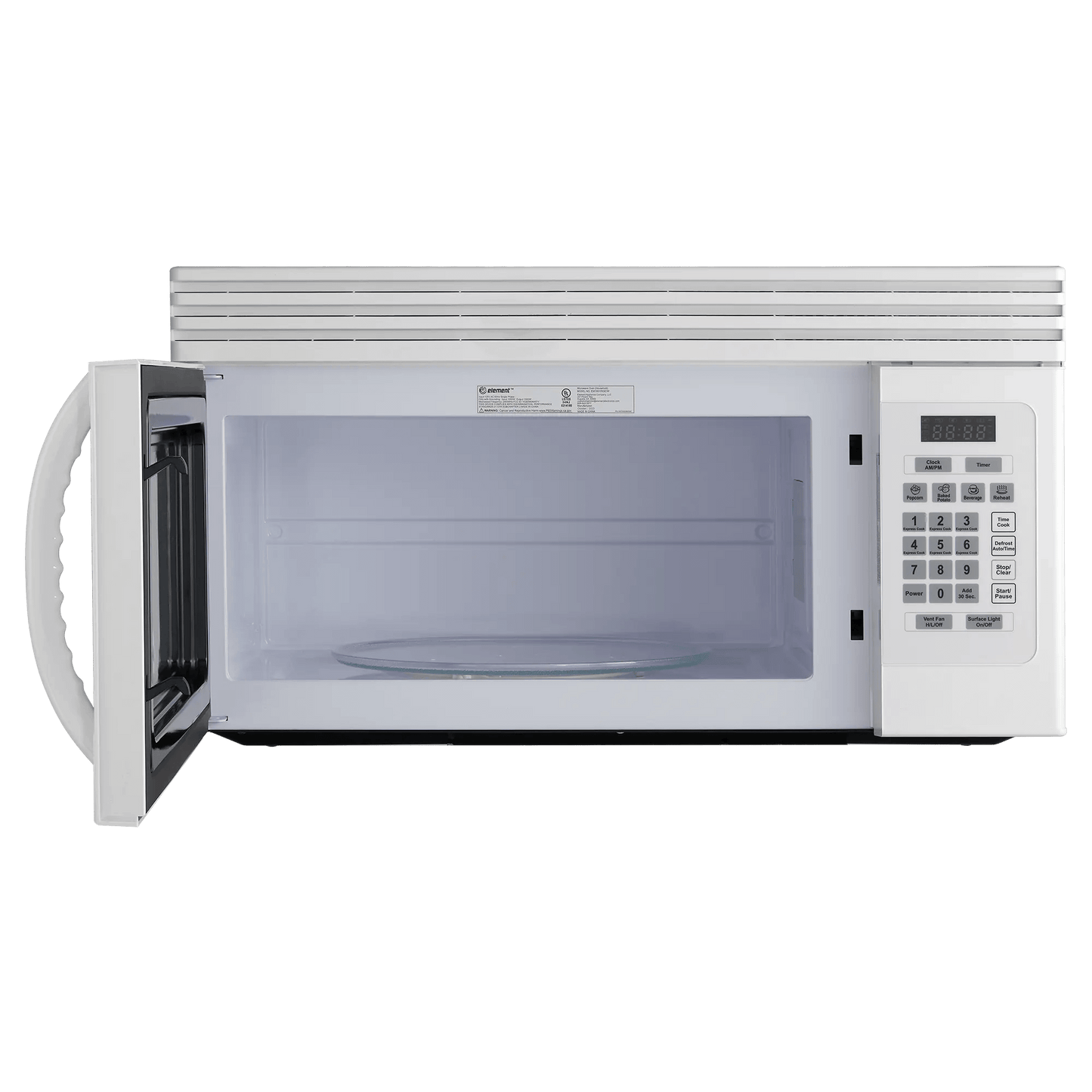Element Appliance EM1601RQCW Element 1.6 Cu. Ft. Over-The-Range Microwave - White (Em1601Rqcw)